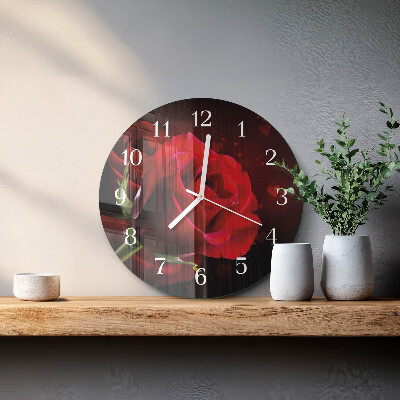 Round wall clock Roses