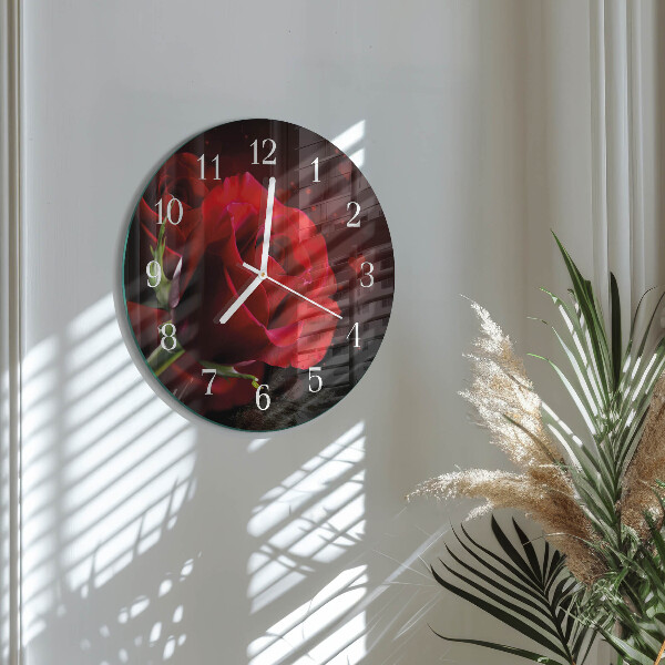 Round wall clock Roses
