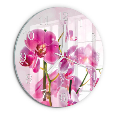 Round wall clock Orchid