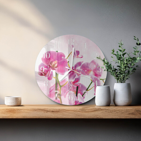 Round wall clock Orchid