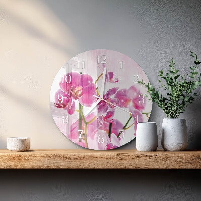 Round wall clock Orchid