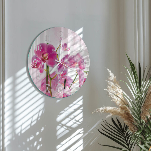 Round wall clock Orchid