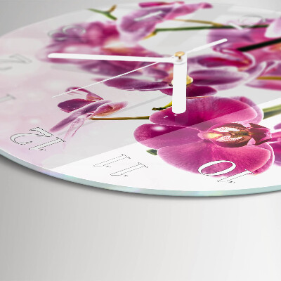 Round wall clock Orchid