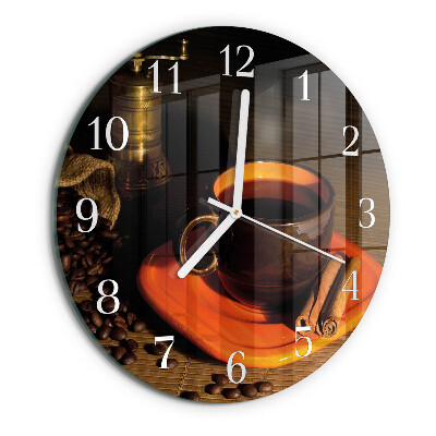 Round wall clock Coffee