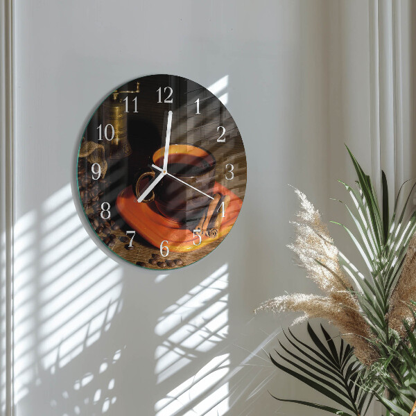 Round wall clock Coffee