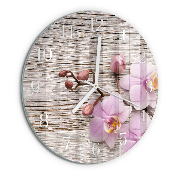 Round wall clock Orchid