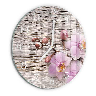 Round wall clock Orchid