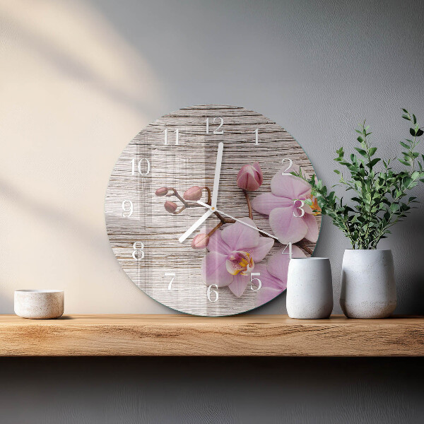 Round wall clock Orchid