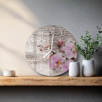 Round wall clock Orchid
