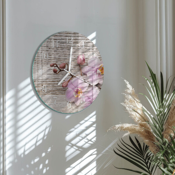 Round wall clock Orchid