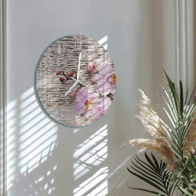 Round wall clock Orchid