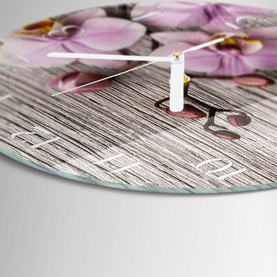 Round wall clock Orchid