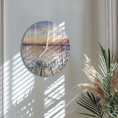Round wall clock Lake