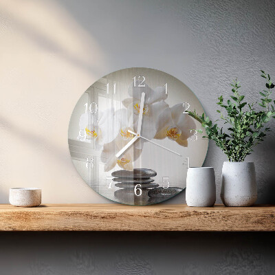 Round wall clock Orchid
