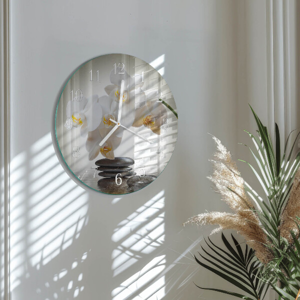 Round wall clock Orchid