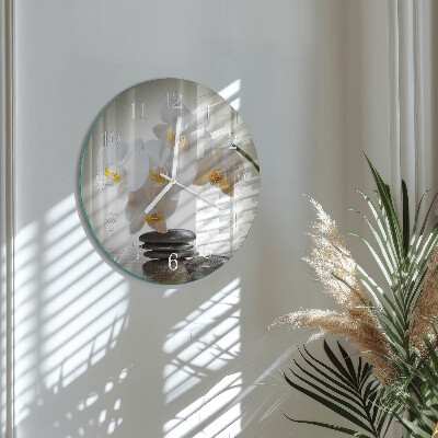 Round wall clock Orchid