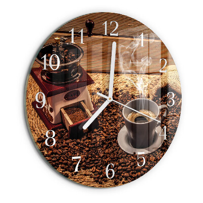 Round wall clock Coffee Beans