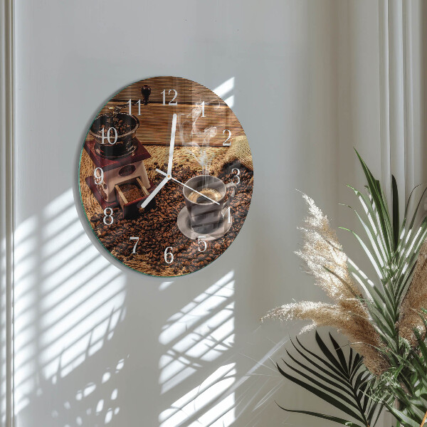 Round wall clock Coffee Beans
