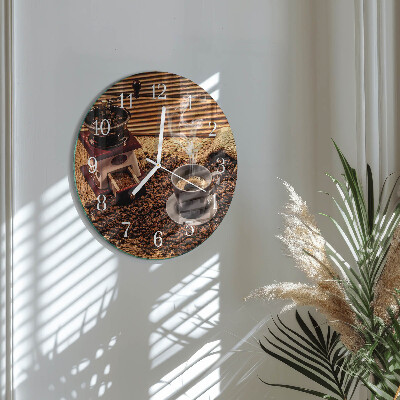 Round wall clock Coffee Beans