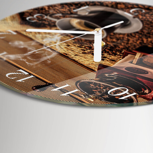 Round wall clock Coffee Beans