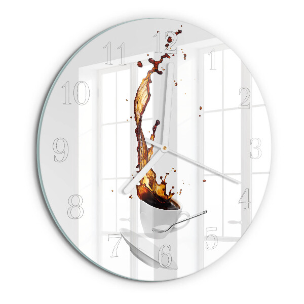 Round wall clock Coffee