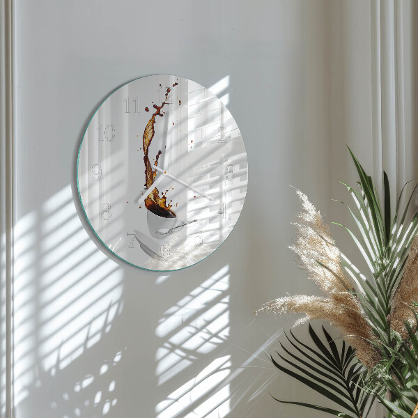 Round wall clock Coffee