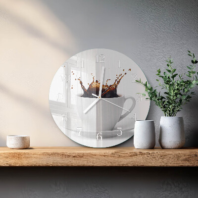 Round wall clock Coffee
