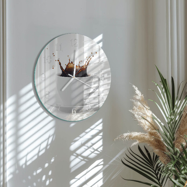Round wall clock Coffee
