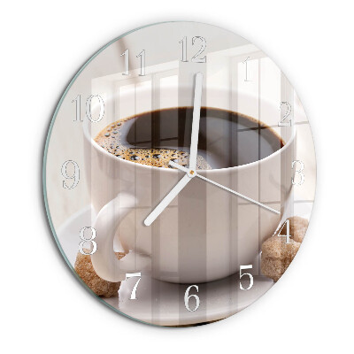Round wall clock Coffee