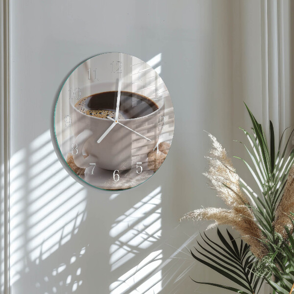 Round wall clock Coffee