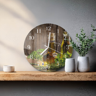 Round wall clock Oil