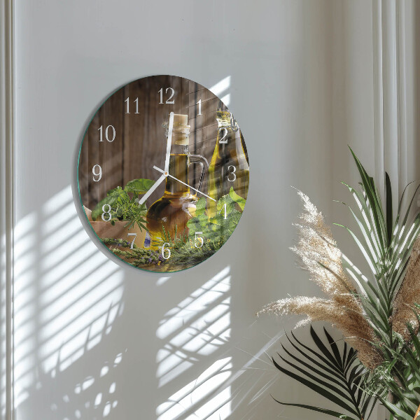 Round wall clock Oil