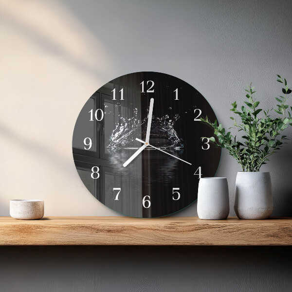 Round wall clock Water