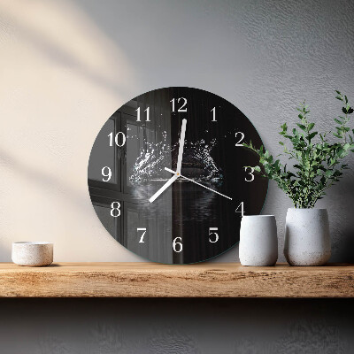 Round wall clock Water