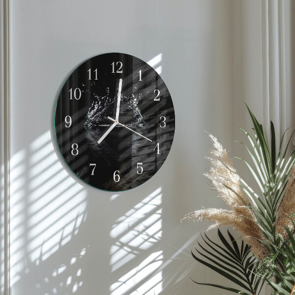 Round wall clock Water