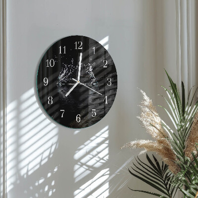Round wall clock Water