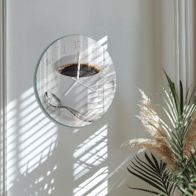 Round wall clock Coffee
