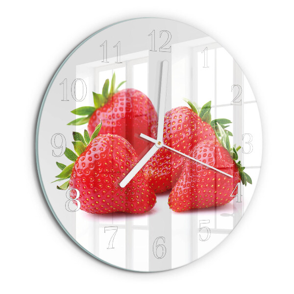 Round wall clock Strawberries