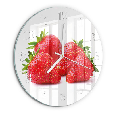 Round wall clock Strawberries