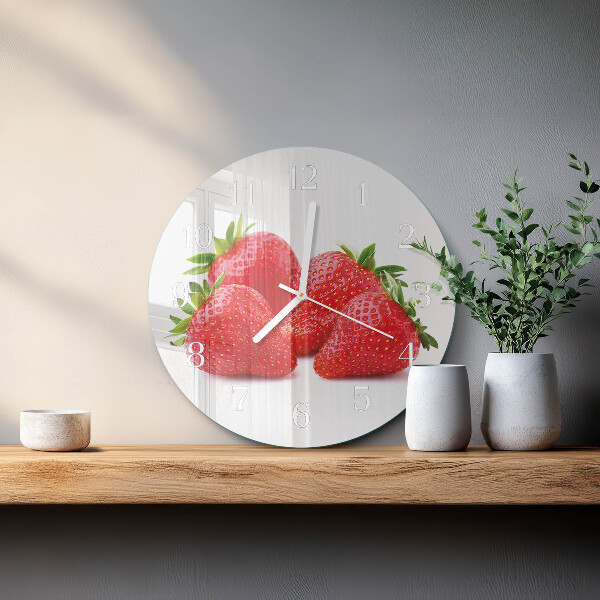 Round wall clock Strawberries