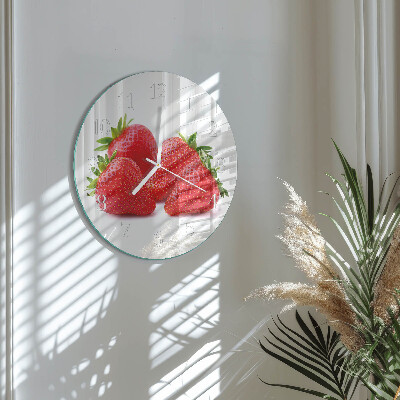 Round wall clock Strawberries