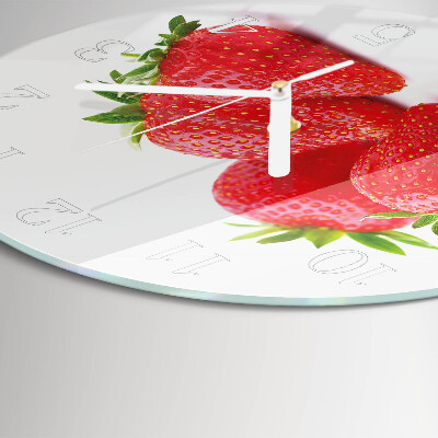 Round wall clock Strawberries