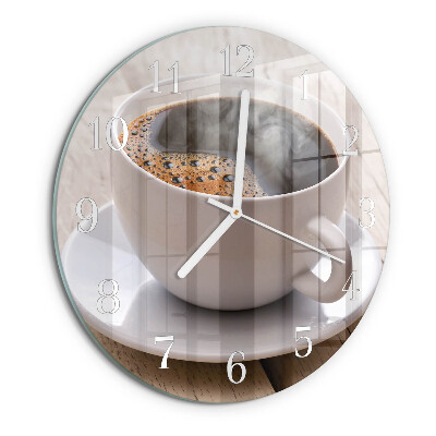 Round wall clock Coffee