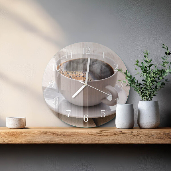 Round wall clock Coffee
