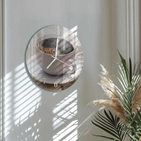 Round wall clock Coffee