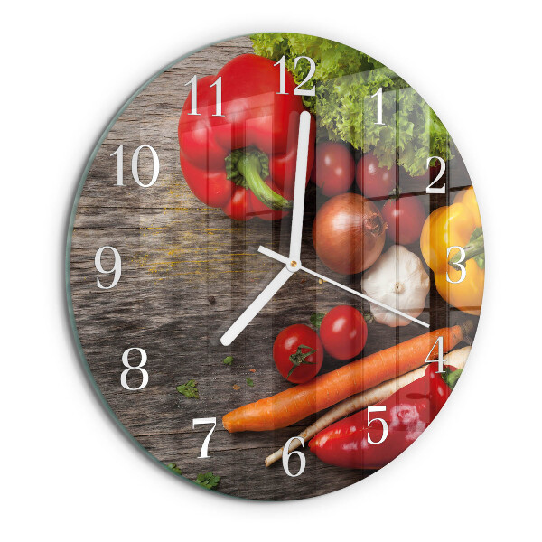 Round wall clock Vegetables