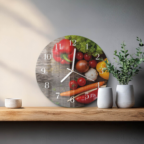 Round wall clock Vegetables