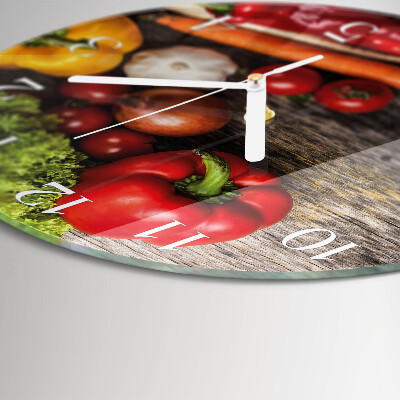 Round wall clock Vegetables