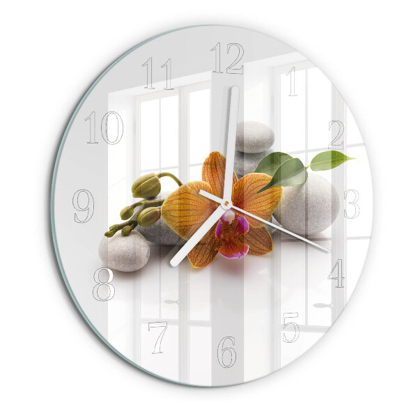 Round wall clock Orchid