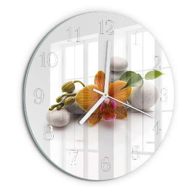 Round wall clock Orchid
